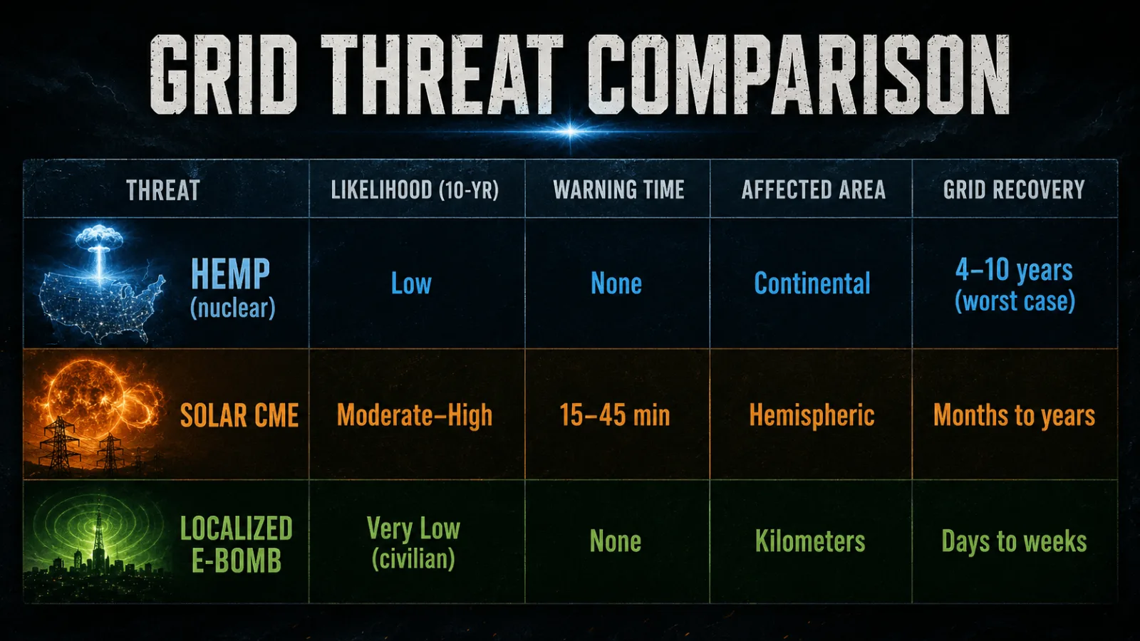 grid threat comparison infographic