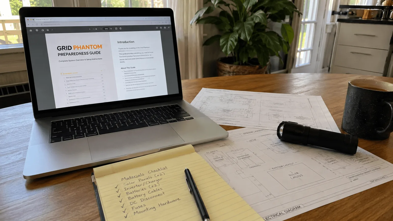 solar system planning in a home office